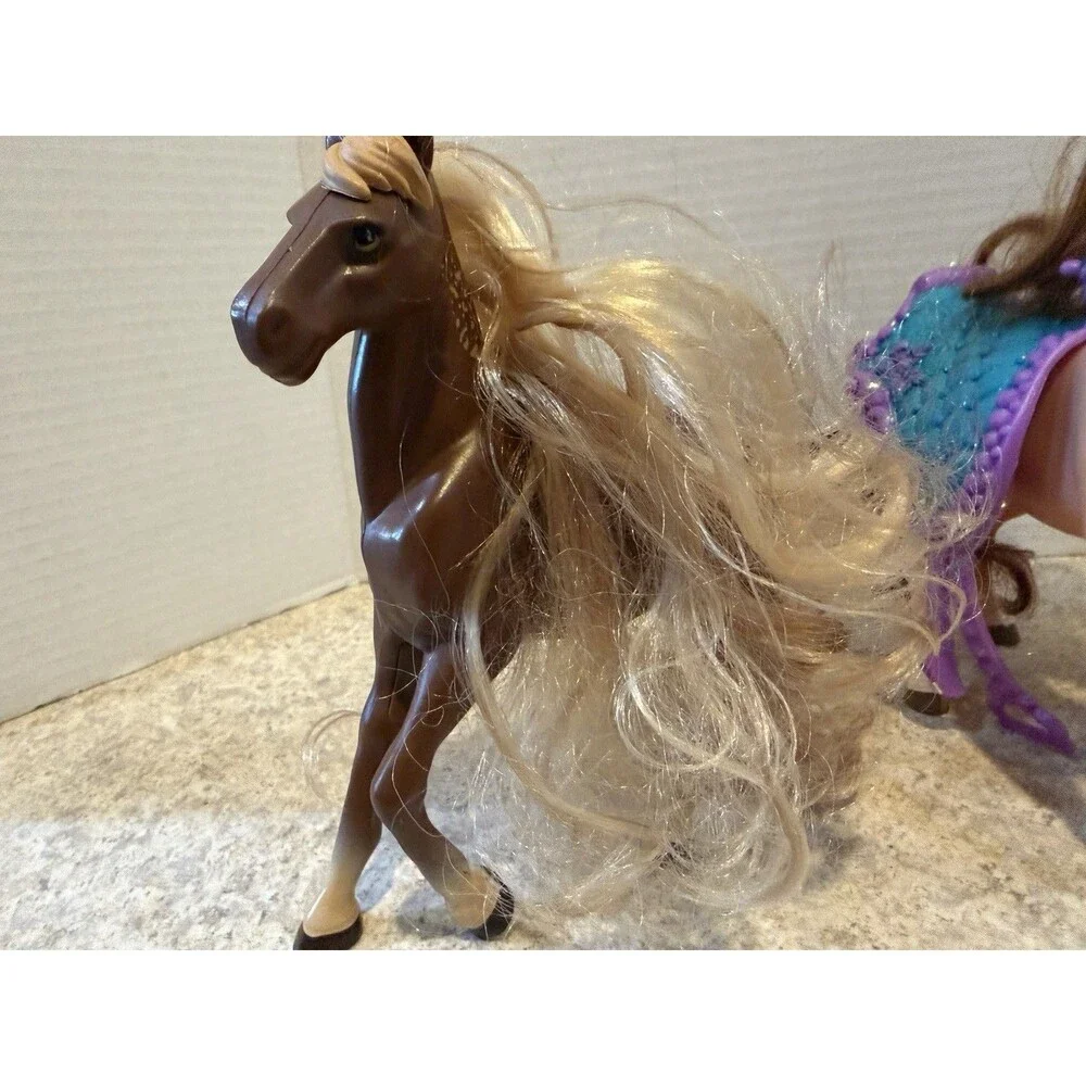 Spirit Riding Free Horse Toy Lot 3 Brushable Mane Horses Plus Bridle Just Play